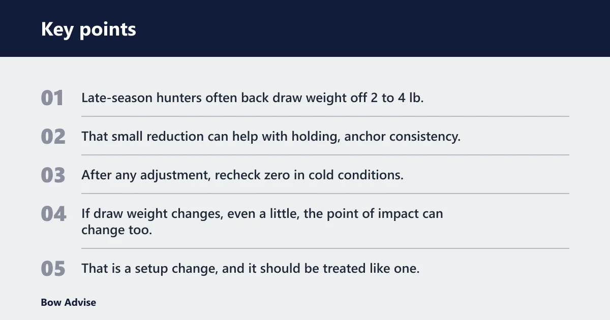 Key points: Why does my bow feel different in freezing temperatures?