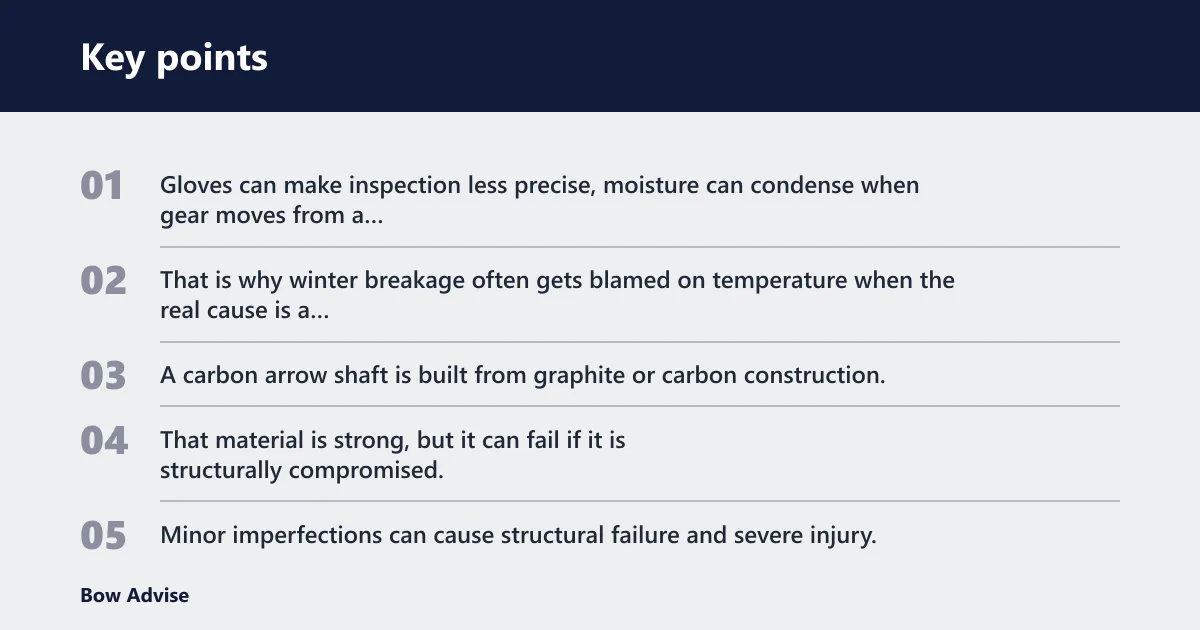 Key points: Do carbon arrows break easier in the cold?