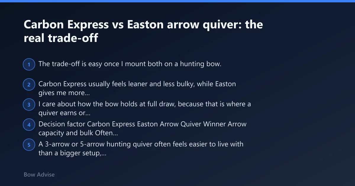 Steps: Carbon Express vs Easton arrow quiver: the real trade-off