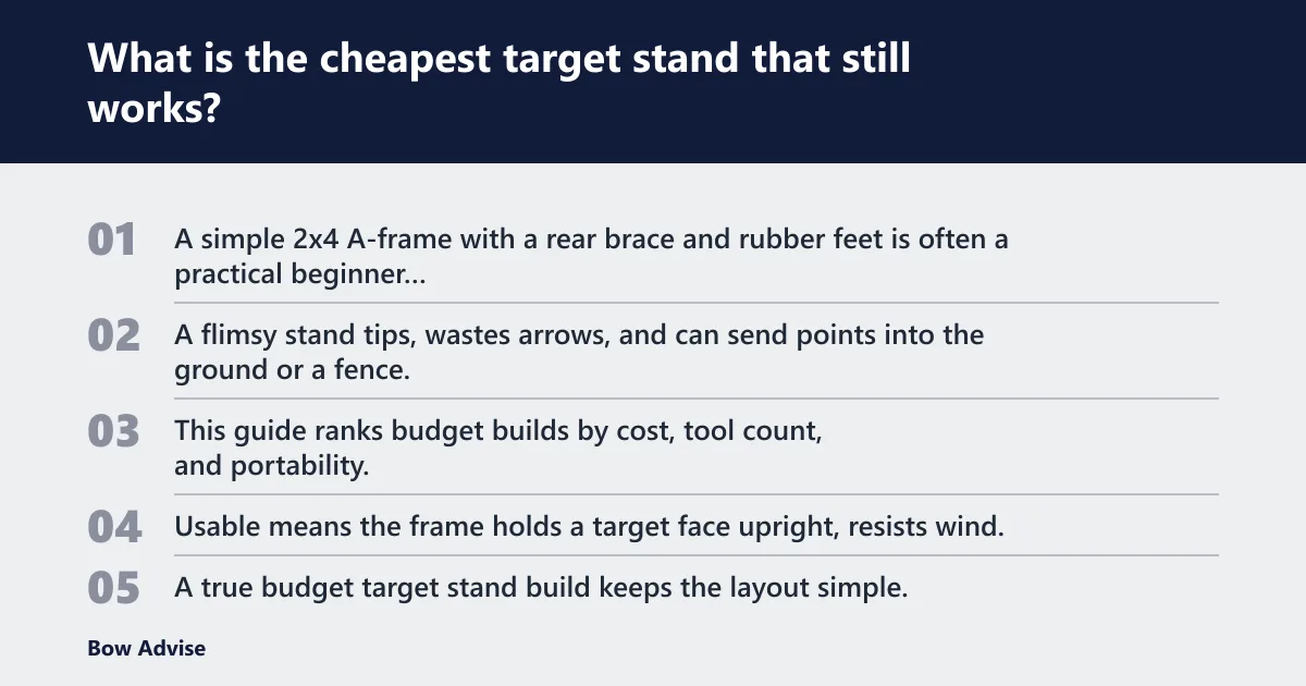 Steps: What is the cheapest target stand that still works?