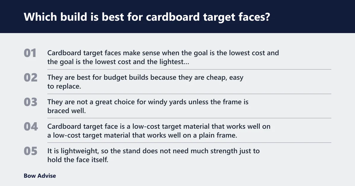 Steps: Which build is best for cardboard target faces?