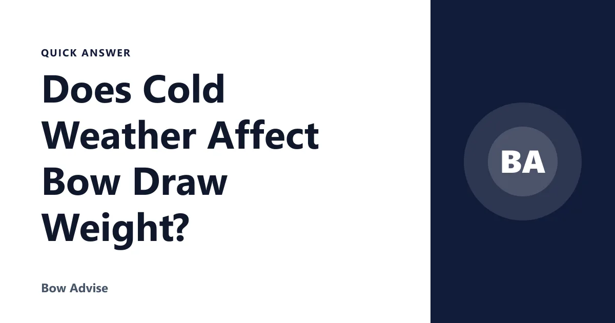 Does Cold Weather Affect Bow Draw Weight?