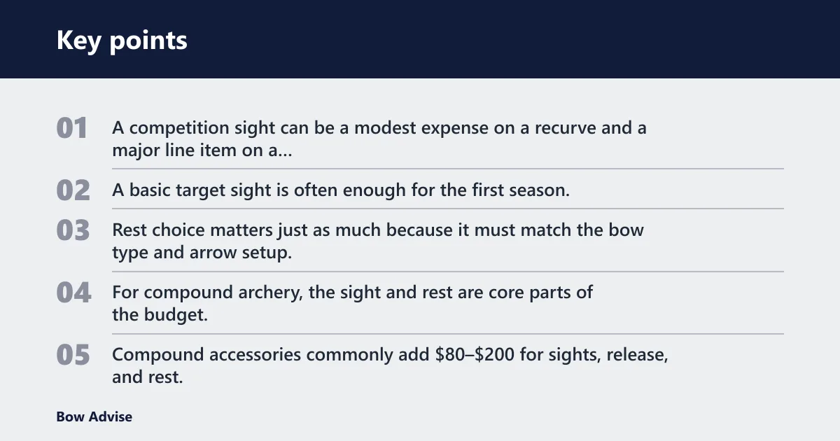 Key points: What accessories add to the budget?
