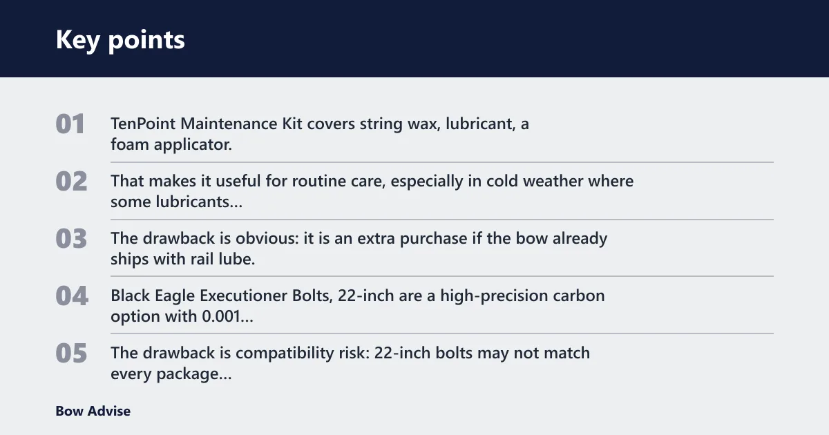 Key points: Consumables and spares