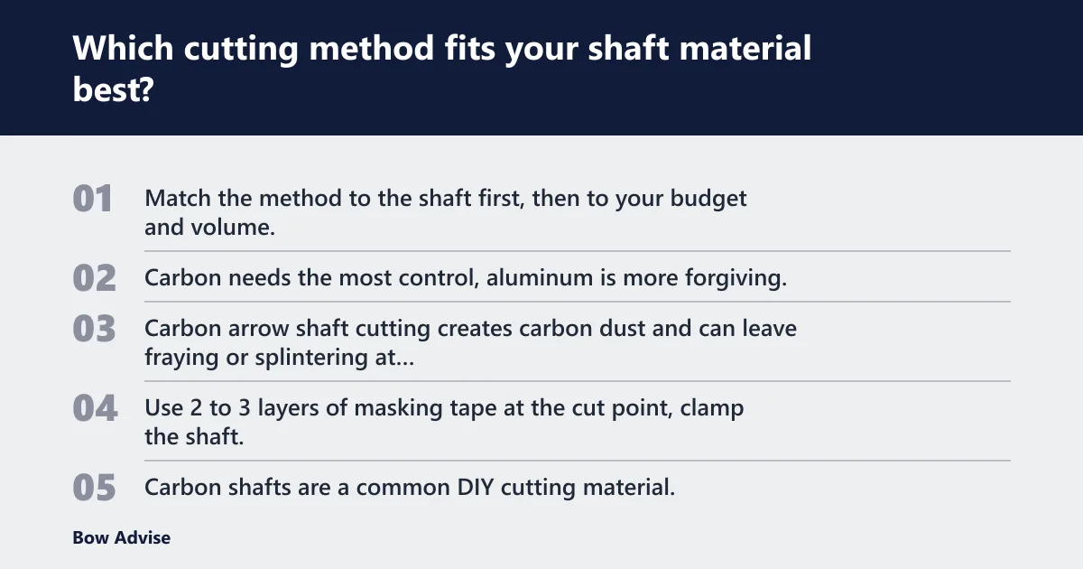 Steps: Which cutting method fits your shaft material best?