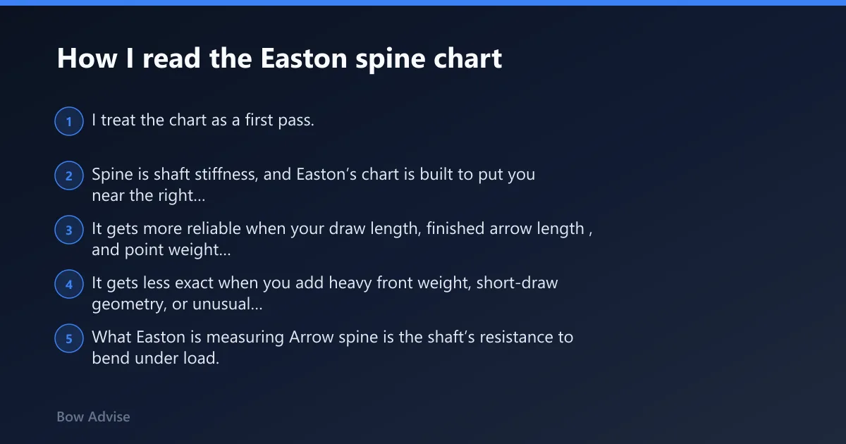Steps: How I read the Easton spine chart