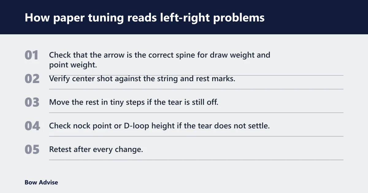 Steps: How paper tuning reads left-right problems