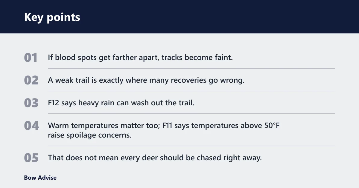 Key points: When should you back out or use a dog?