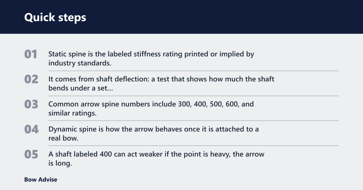 Quick steps: What does an arrow spine test measure?