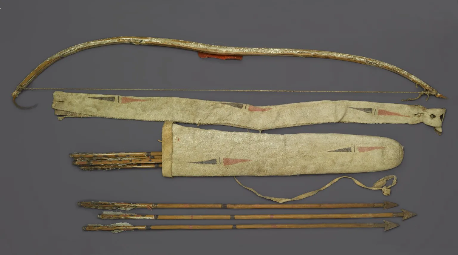 Close-up of a padded bow case zipper and foam interior around a bow limb