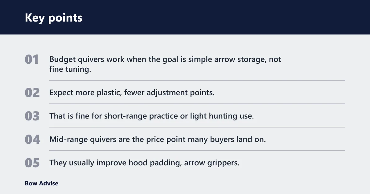 Key points: How much does a bow quiver cost?