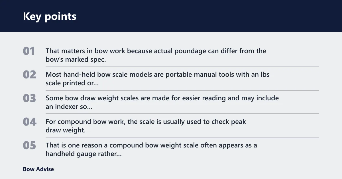 Key points: What a bow scale measures