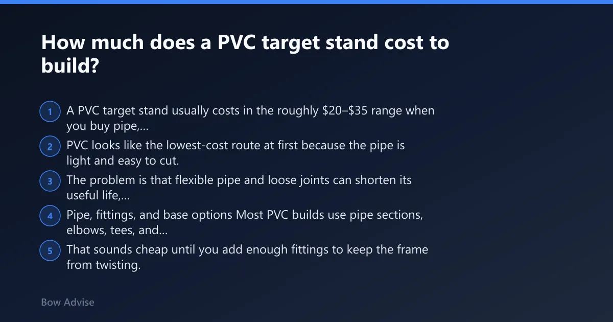 Steps: How much does a PVC target stand cost to build?