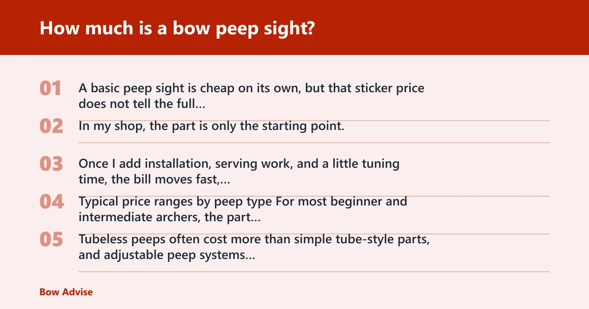 Steps: How much is a bow peep sight?