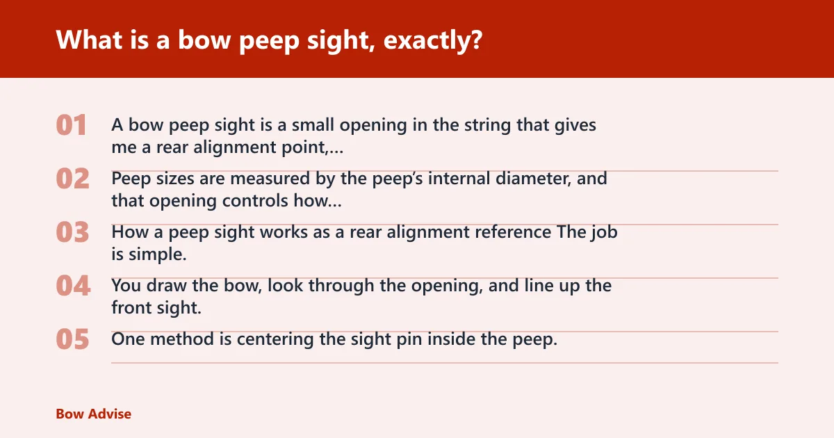 Steps: What is a bow peep sight, exactly?