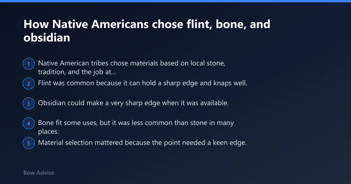 Steps: How Native Americans chose flint, bone, and obsidian