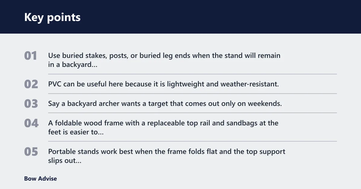 Key points: How do you keep it stable outside?