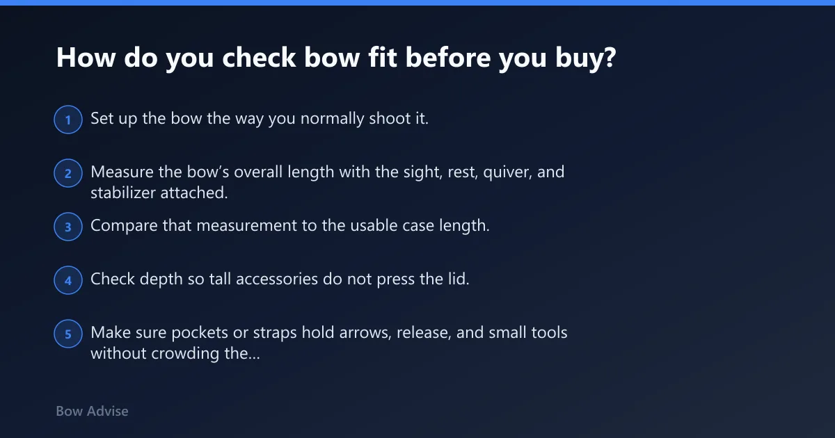 Steps: How do you check bow fit before you buy?