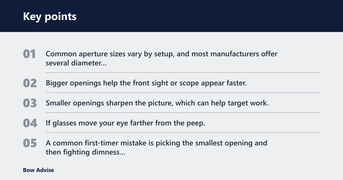 Key points: How should I compare aperture size and low-light visibility?