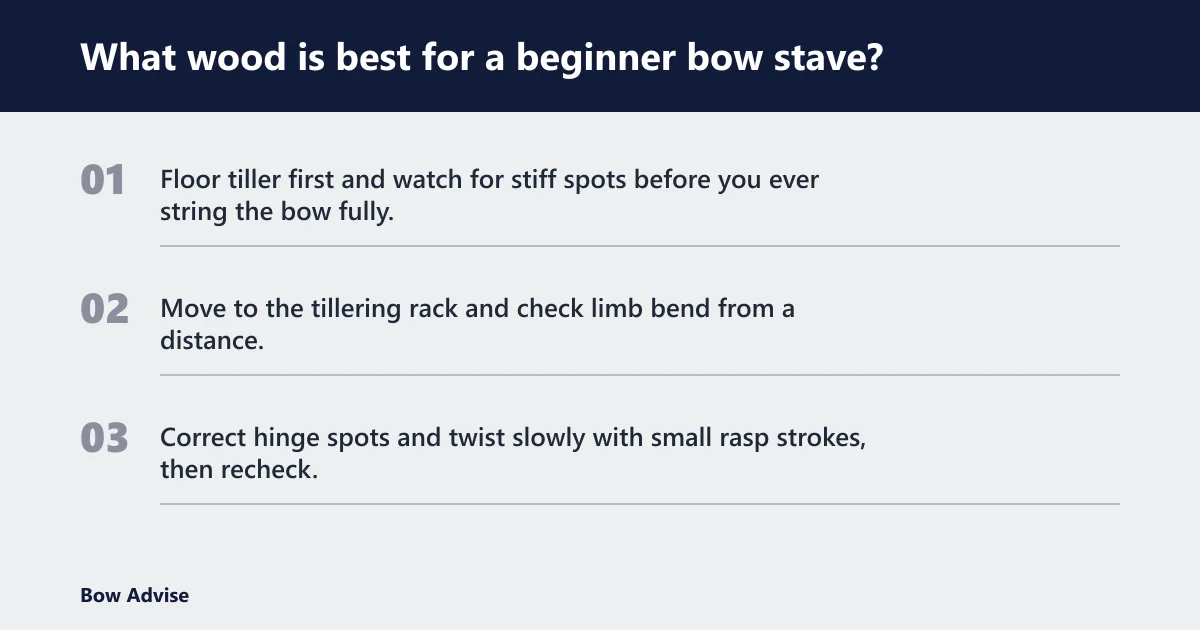Steps: What wood is best for a beginner bow stave?