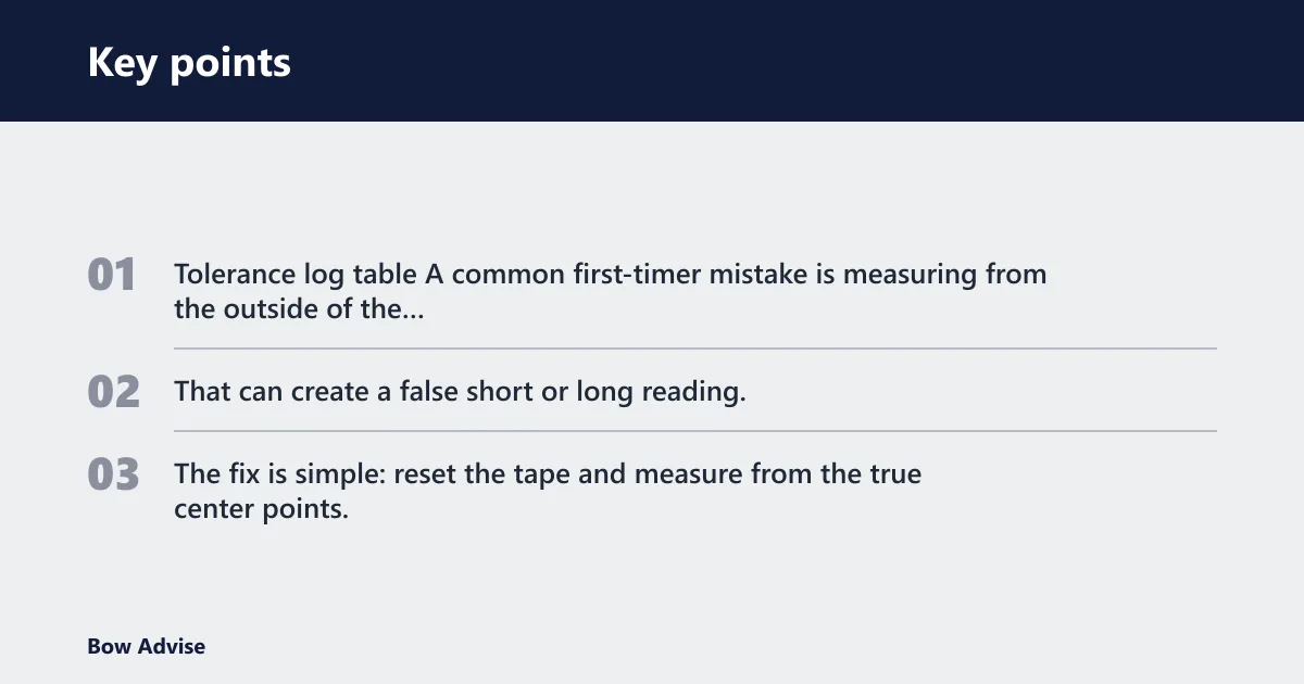 Key points: Axle-to-axle checklist