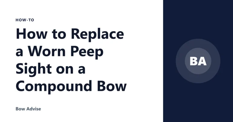 How to Replace a Worn Peep Sight on a Compound Bow