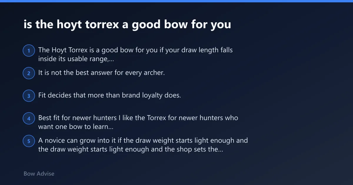 Steps: is the hoyt torrex a good bow for you