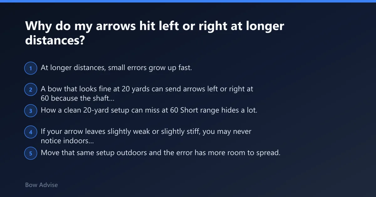 Steps: Why do my arrows hit left or right at longer distances?