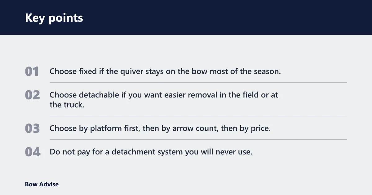 Key points: Fixed or detachable?
