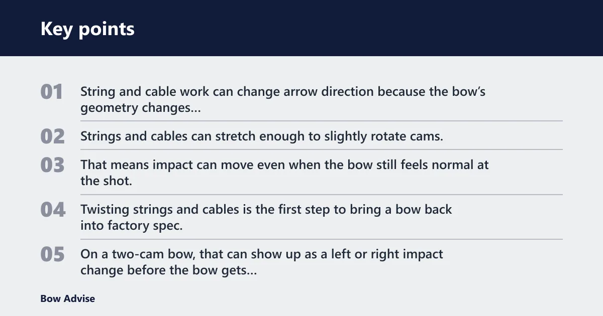 Key points: Why arrow direction changes after maintenance