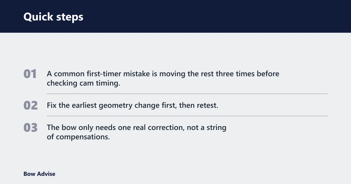 Quick steps: Arrow direction reset checklist