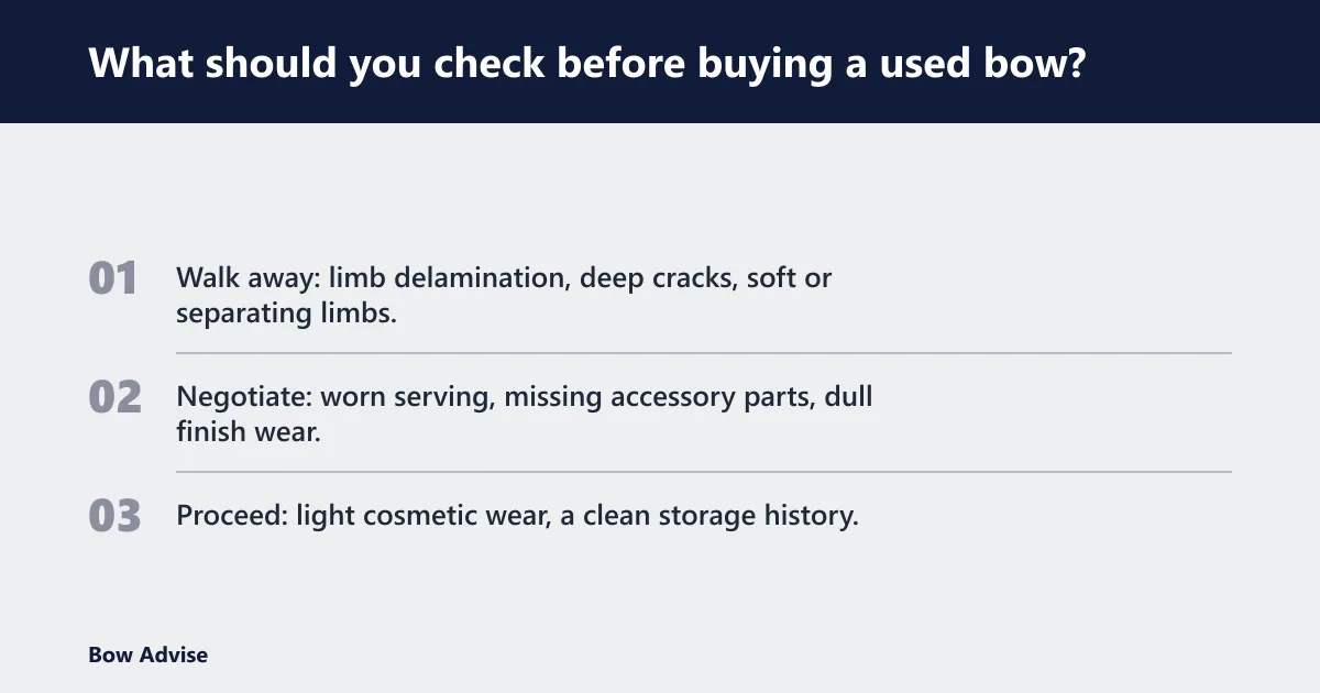 Steps: What should you check before buying a used bow?