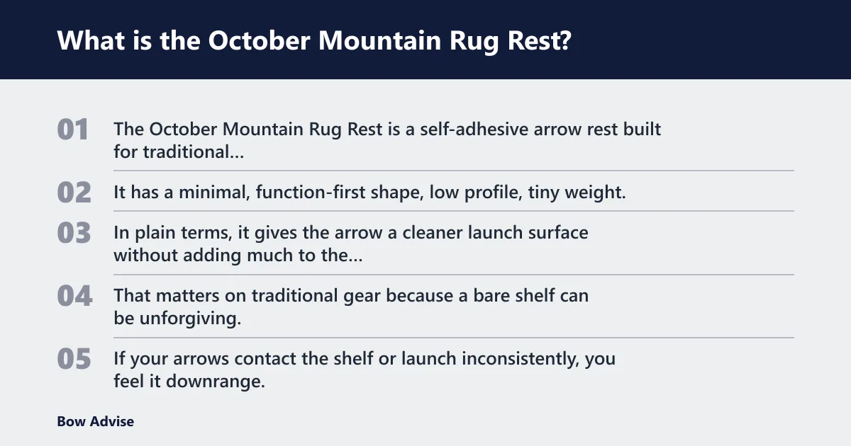 Steps: What is the October Mountain Rug Rest?