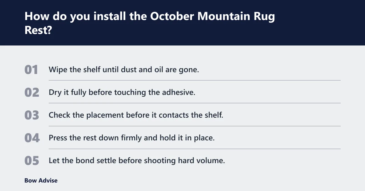 Steps: How do you install the October Mountain Rug Rest?
