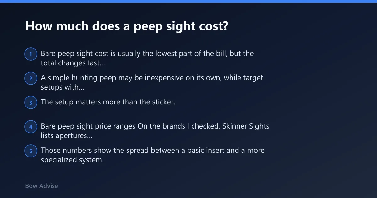 Steps: How much does a peep sight cost?