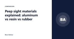 Peep sight materials explained: aluminum vs resin vs rubber