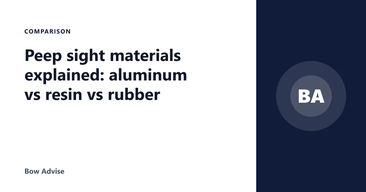 Peep sight materials explained: aluminum vs resin vs rubber