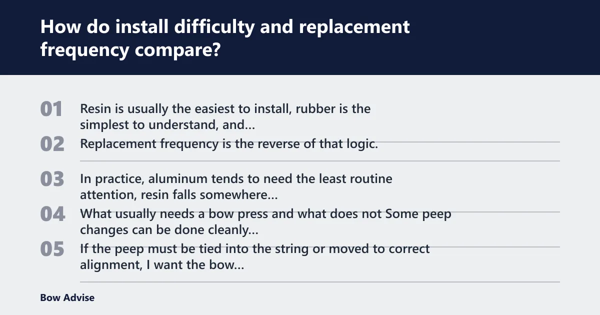 Steps: How do install difficulty and replacement frequency compare?