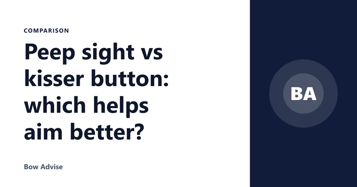 Peep sight vs kisser button: which helps aim better?