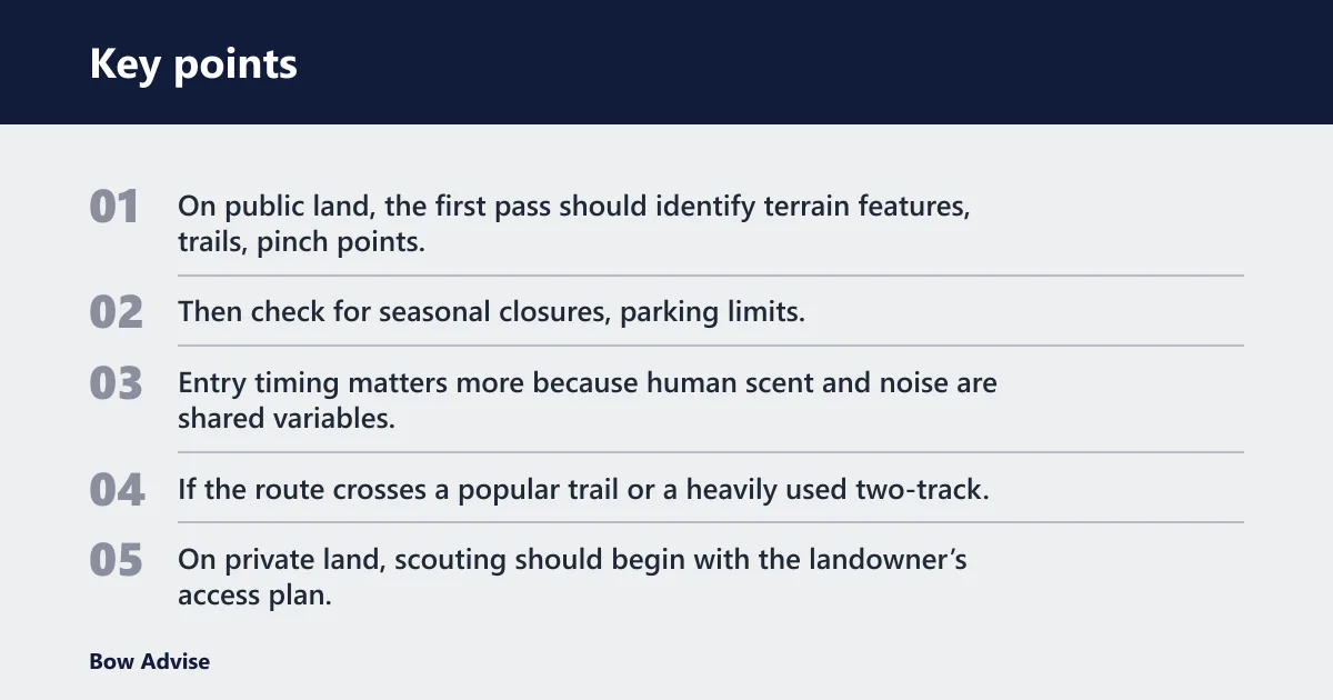 Key points: How do scouting and entry plans differ?