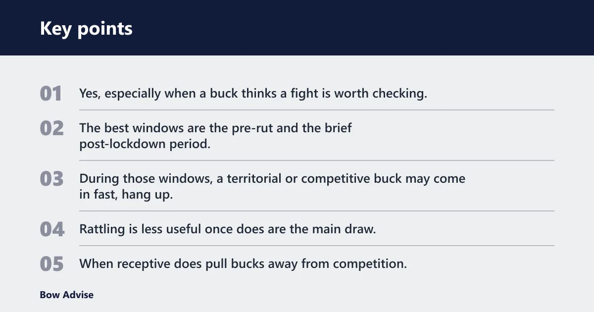 Key points: Does rattling work for bowhunting?