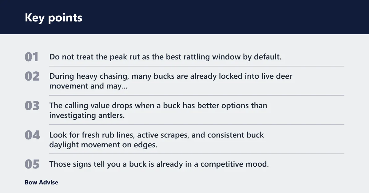 Key points: When should you start rattling for bucks?