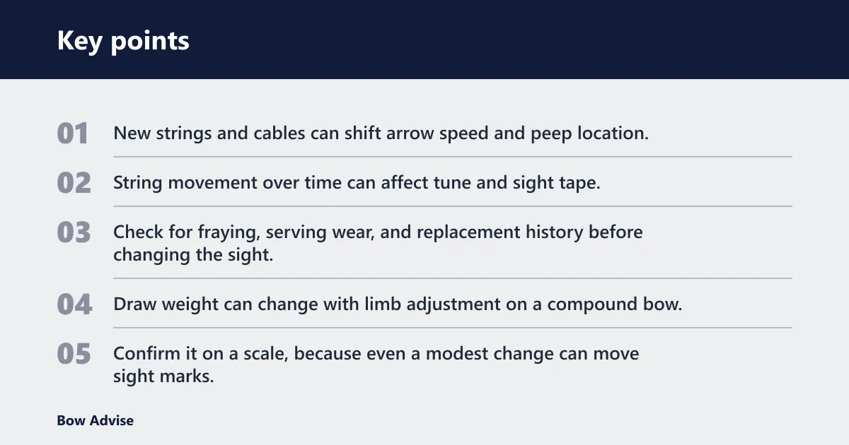 Key points: What changed on your bow?