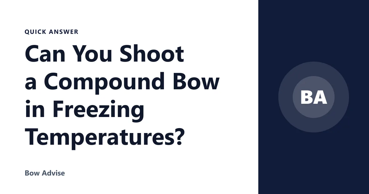 Can You Shoot a Compound Bow in Freezing Temperatures?