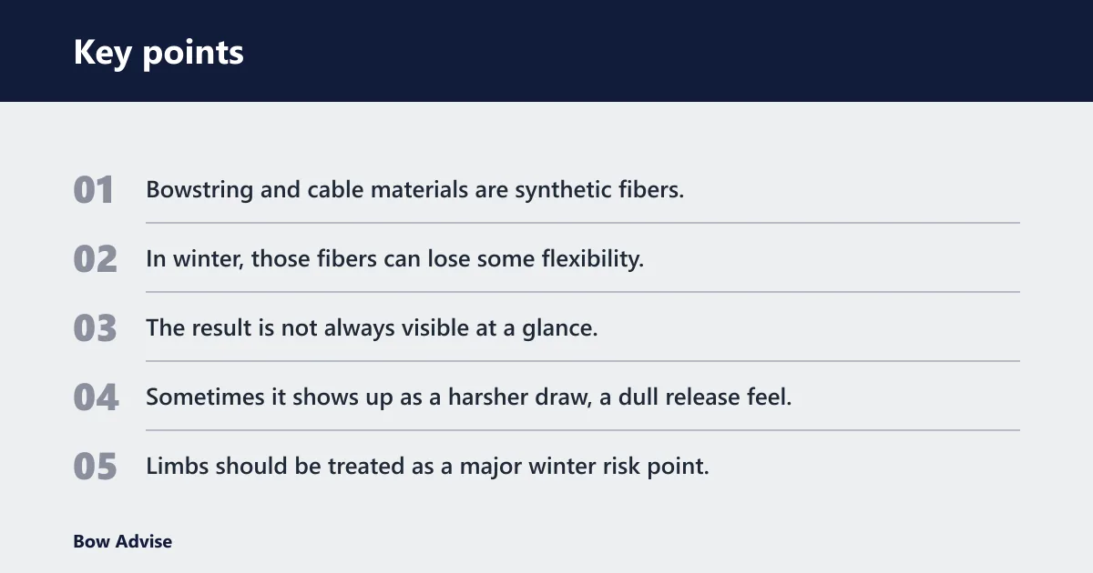 Key points: How cold affects a compound bow