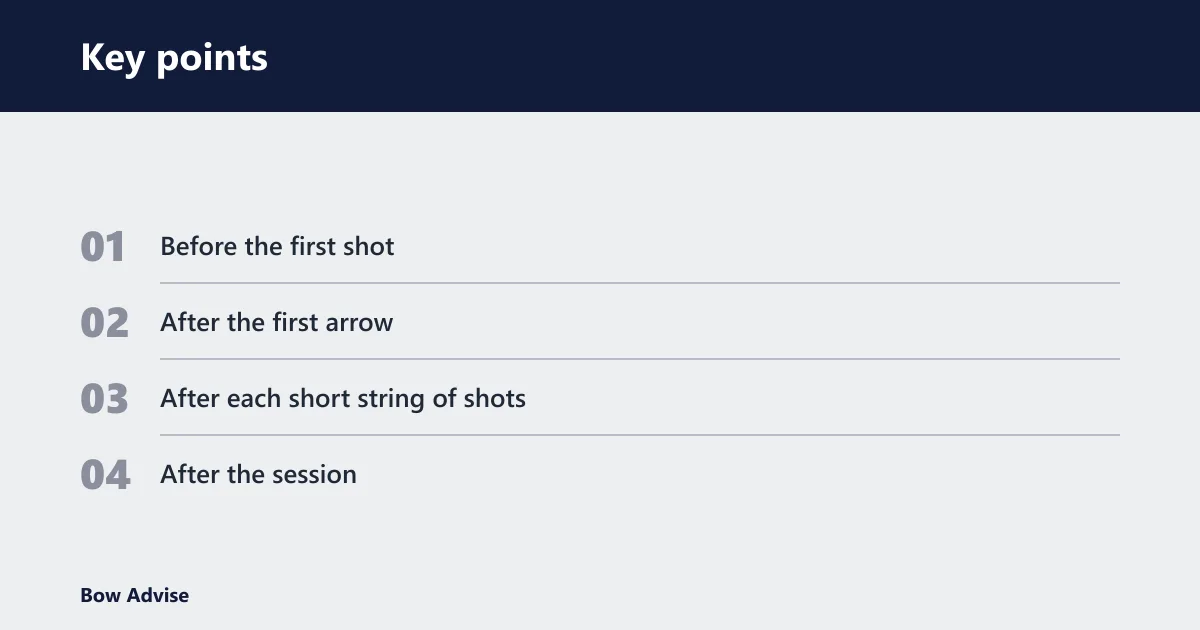 Key points: Compound bow winter checklist