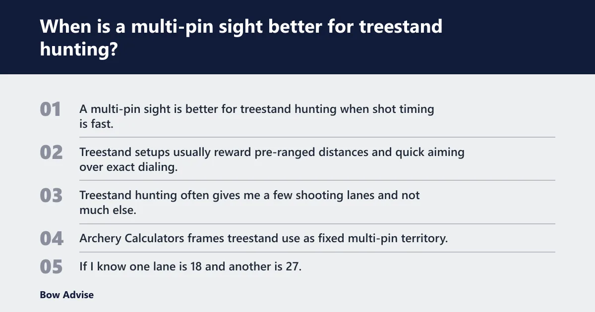 Steps: When is a multi-pin sight better for treestand hunting?