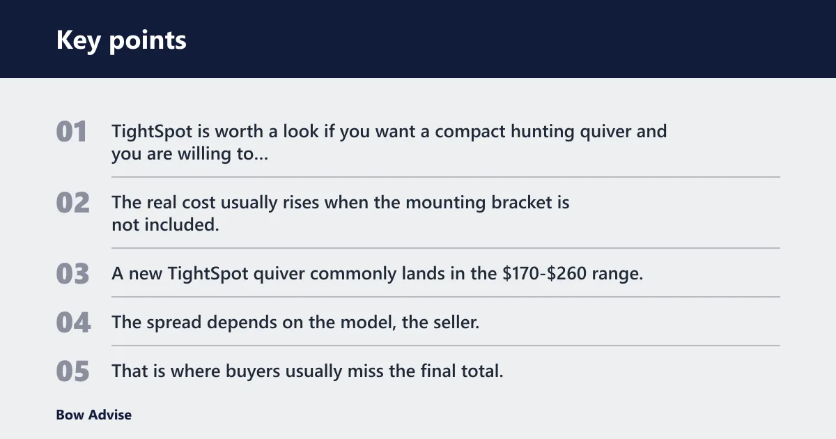 Key points: Verdict: what a TightSpot quiver really costs