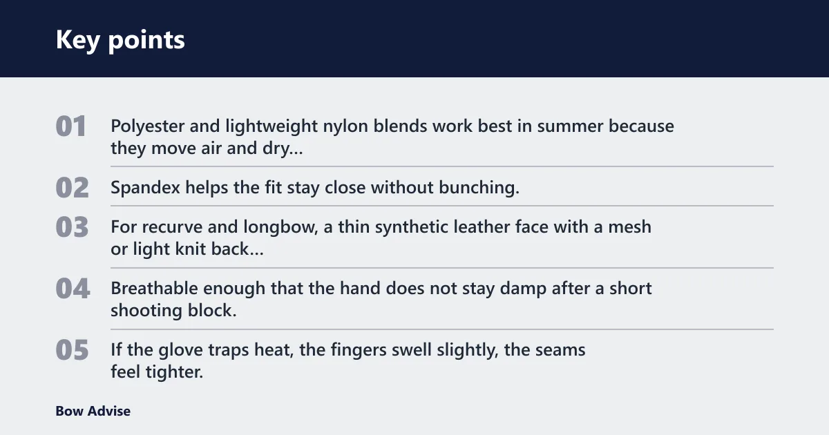 Key points: What works best in hot, cold, and wet conditions?