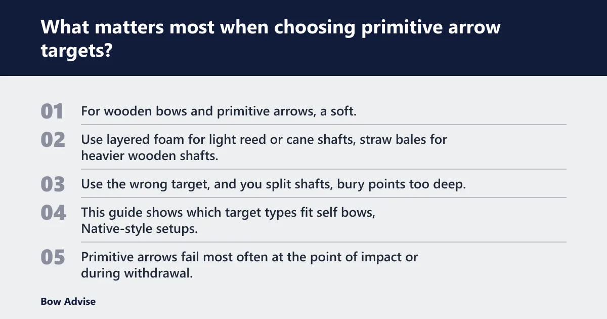 Steps: What matters most when choosing primitive arrow targets?